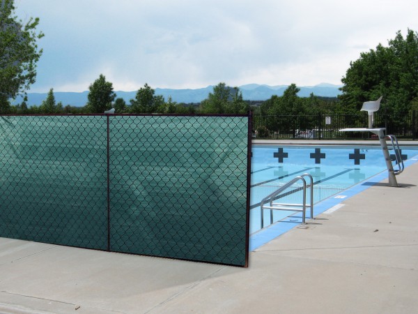 pool covered with porivacy netting