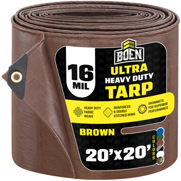 Photo 1 – Main Image Brown 16 Mil Tarp